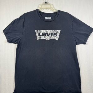 Levi's Men's Black Logo Crewneck T-Shirt